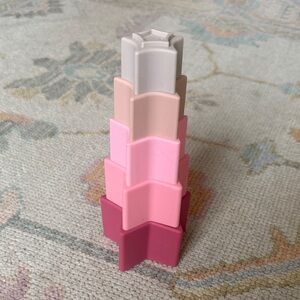 Pink and White Stacking Toy
